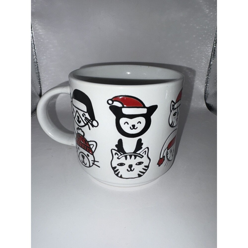 Prima Design Cat Coffee Mug Christmas Holiday Cup Kitty Cats Wearing Hats